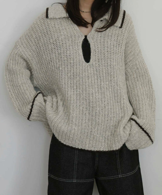 黑邊oversize針織衫