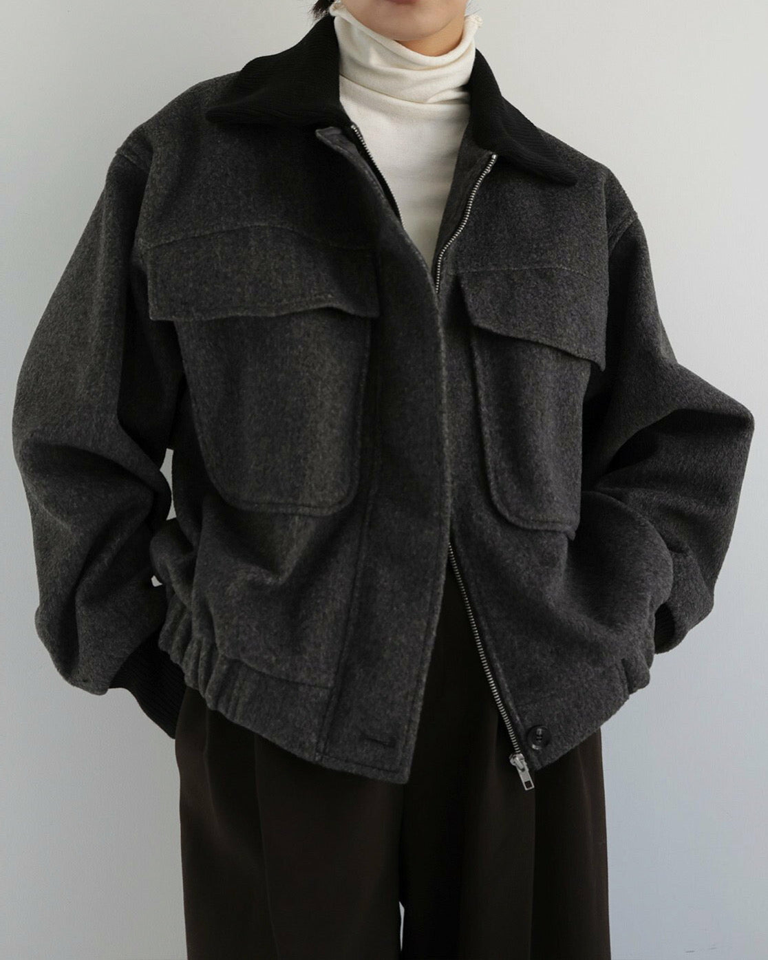 Moss Rib Cropped Jacket