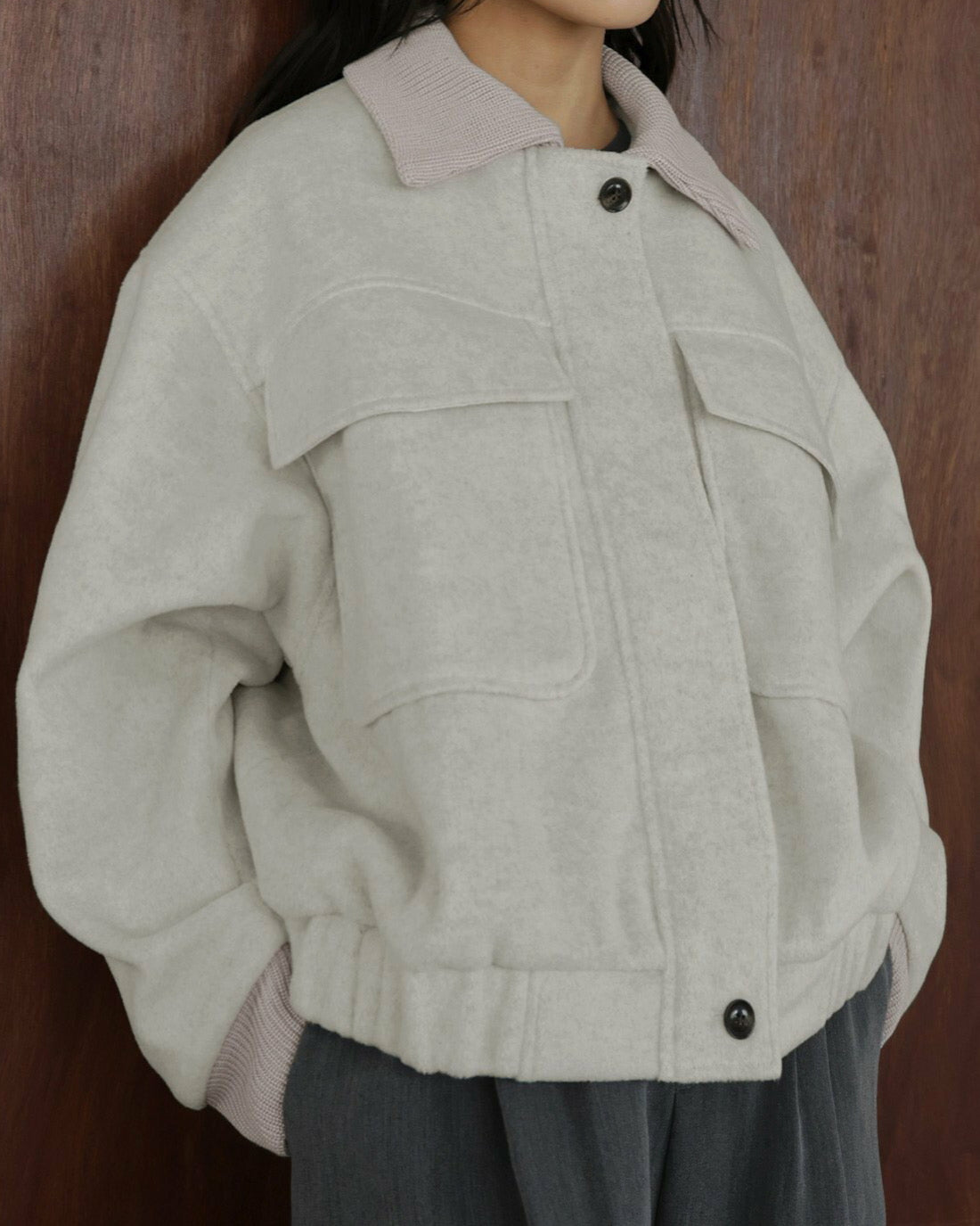 Moss Rib Cropped Jacket