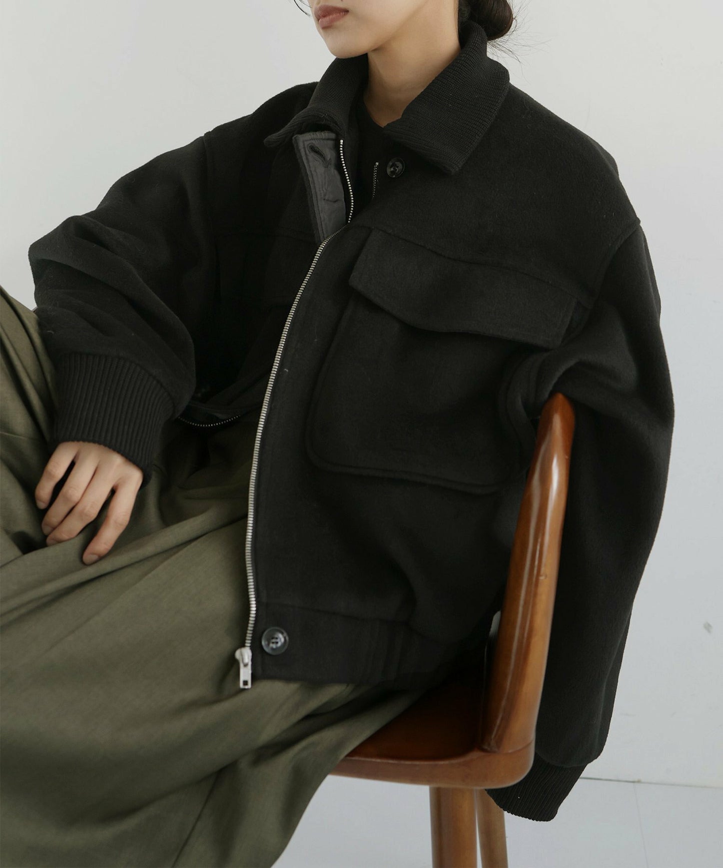 Moss Rib Cropped Jacket