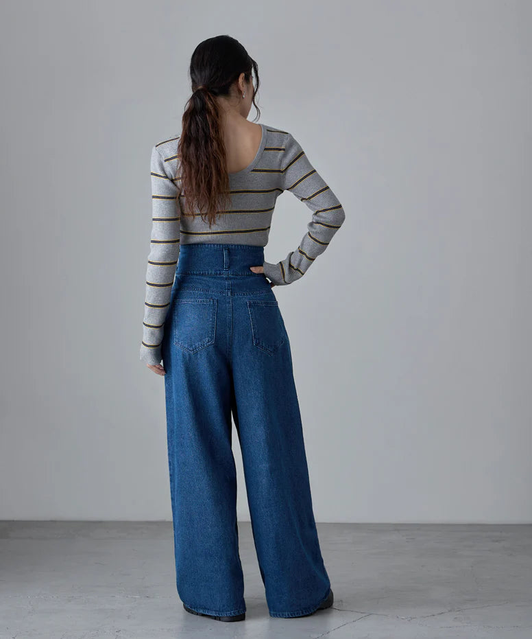 2way 直筒牛仔褲