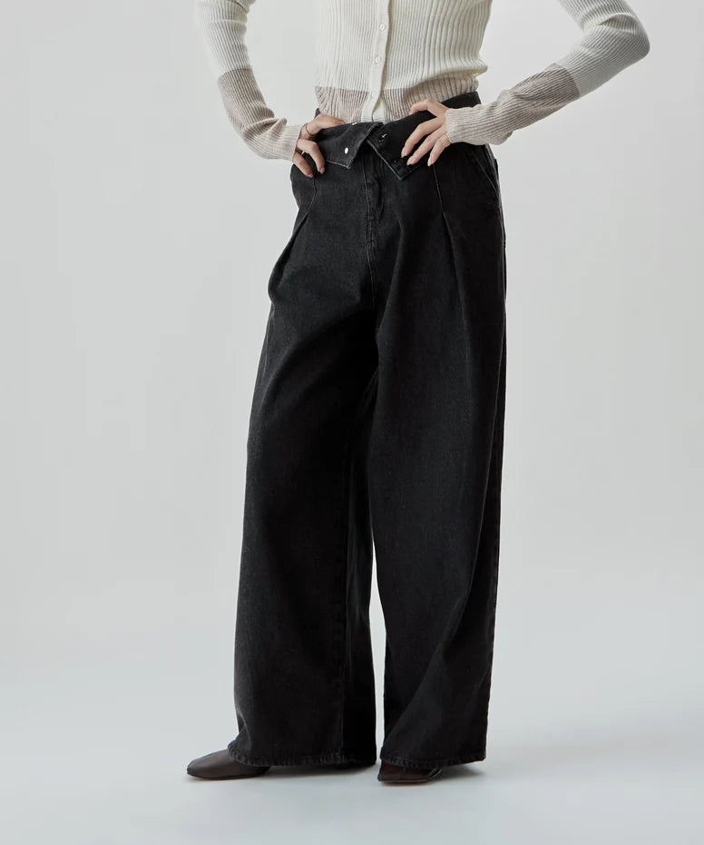 2way 直筒牛仔褲