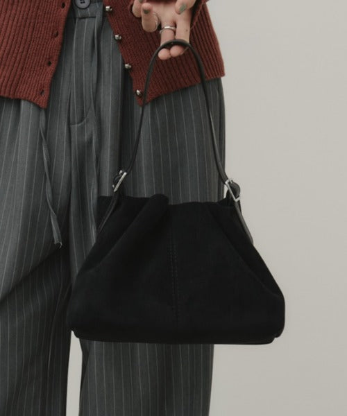 2way 麂皮褶皺包