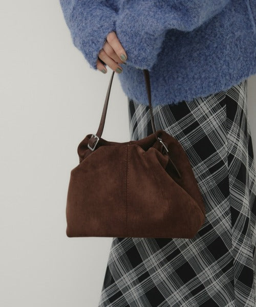 2way 麂皮褶皺包